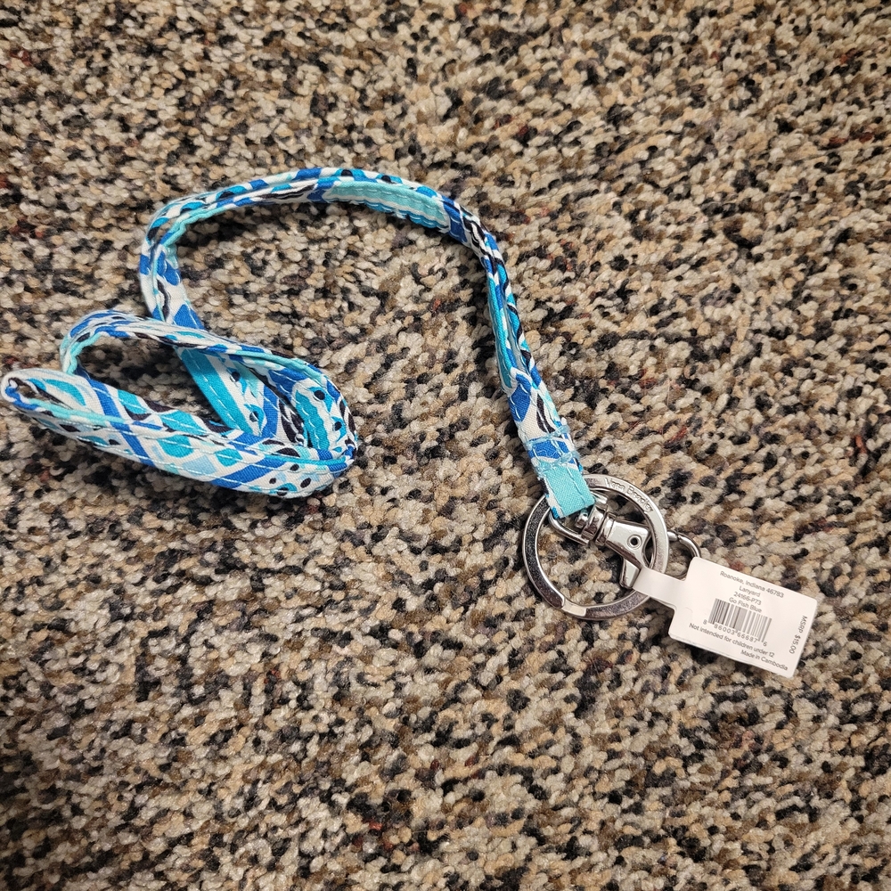 Vera Bradley Blue and White Lanyard